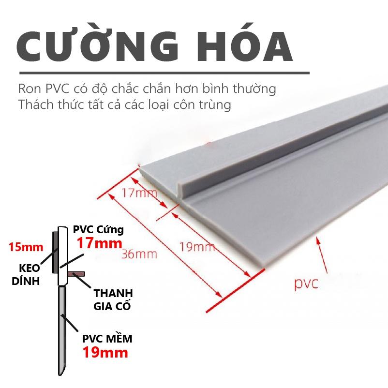 Miếng chặn cửa pvc gia cường - Thanh nẹp chắn khe hở dán chân cửa, chống bụi, chống ồn, chống côn trùng RPVC