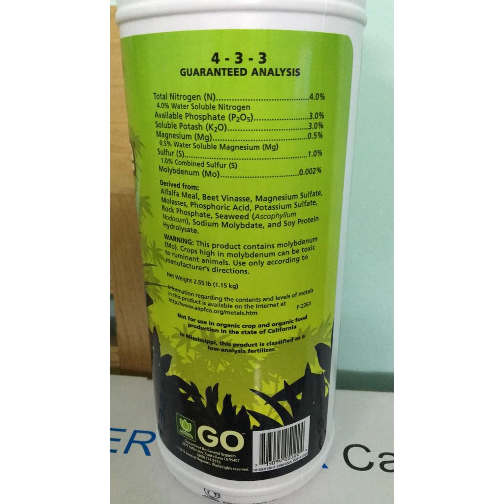 Phân bón hữu cơ Biothrive 4-3-3 nhập từ Mỹ lọ 946ml