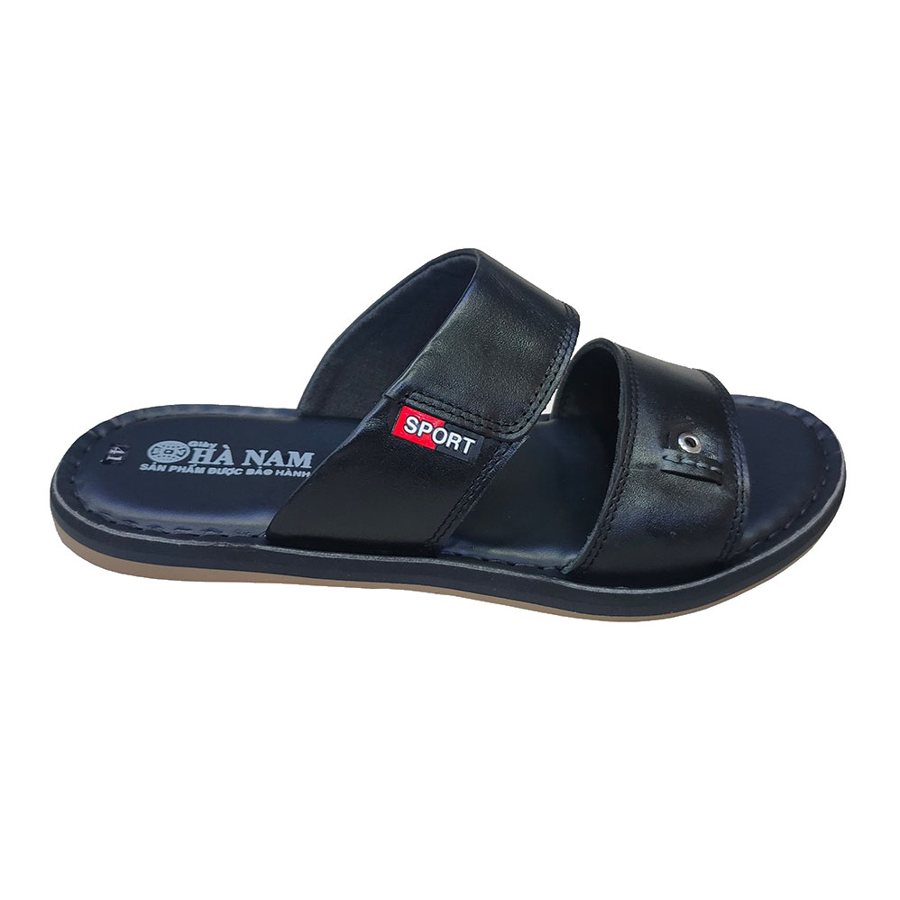Dép Nam Quai Ngang Da Bò Thật TITI ĐÔ Cao Cấp DNA2156d