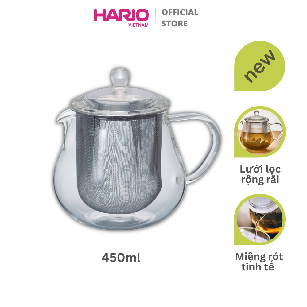Bình pha trà kèm lưới lọc Hario 450ml