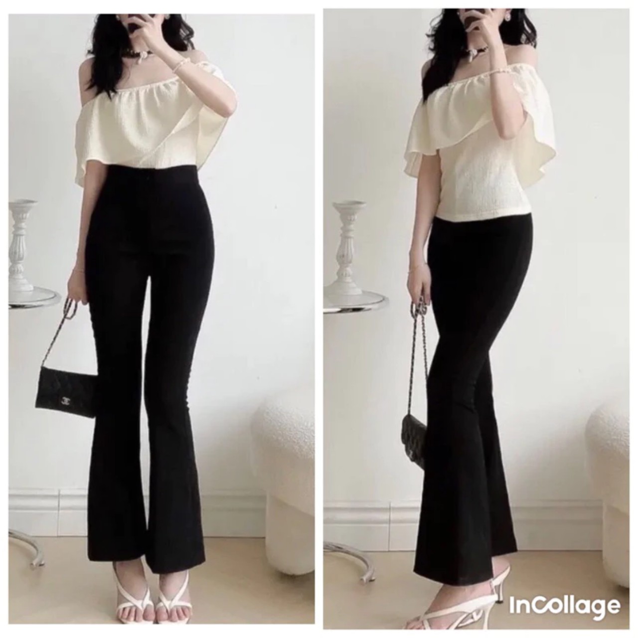 Quần ống loe nữ,Quần legging mặc bốn mùa, tôn dáng siêu xinh