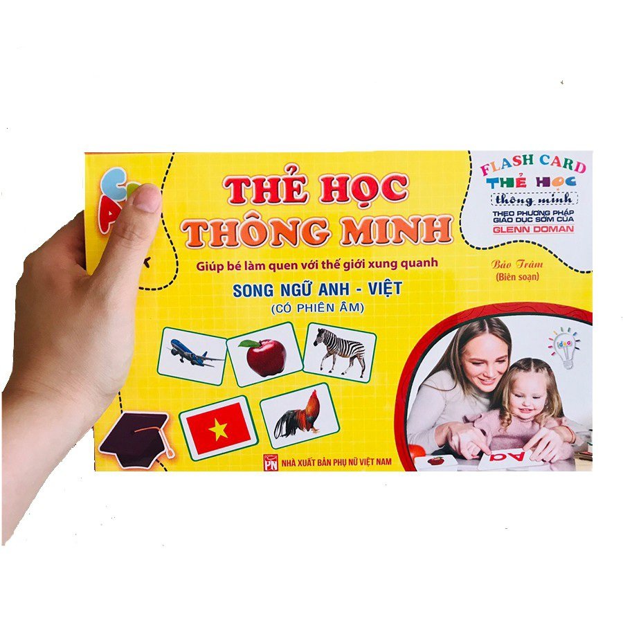 Đồ chơi thẻ học thông minh cho bé loại lớn 256 thẻ Flashcard Glenn doman