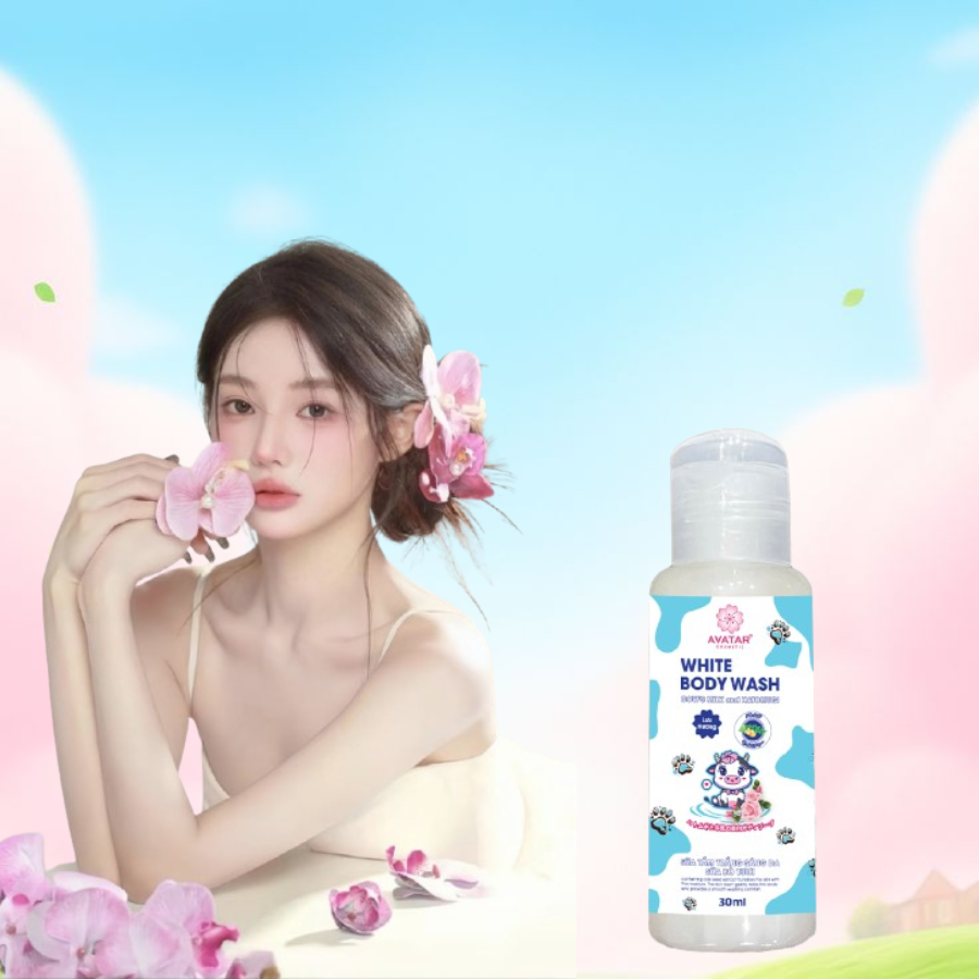 Sữa Tắm Trắng Sáng Da Sữa Bò Tươi Avatar White Body Wash 50mL