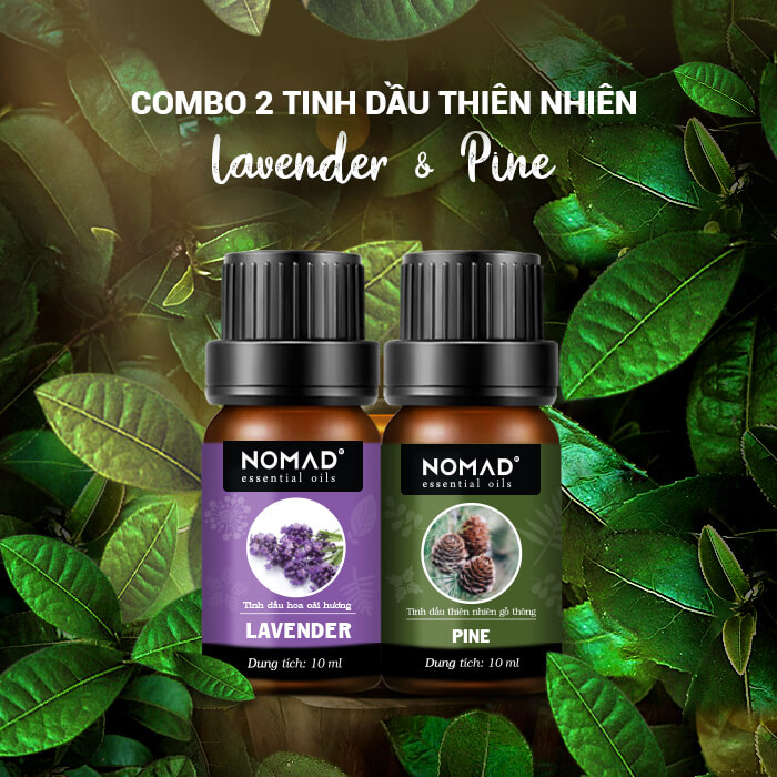 Combo 2 Tinh Dầu Nguyên Chất Nomad: Tinh Dầu Hoa Oải Hương (10ml) + Tinh Dầu Gỗ Thông (10ml)