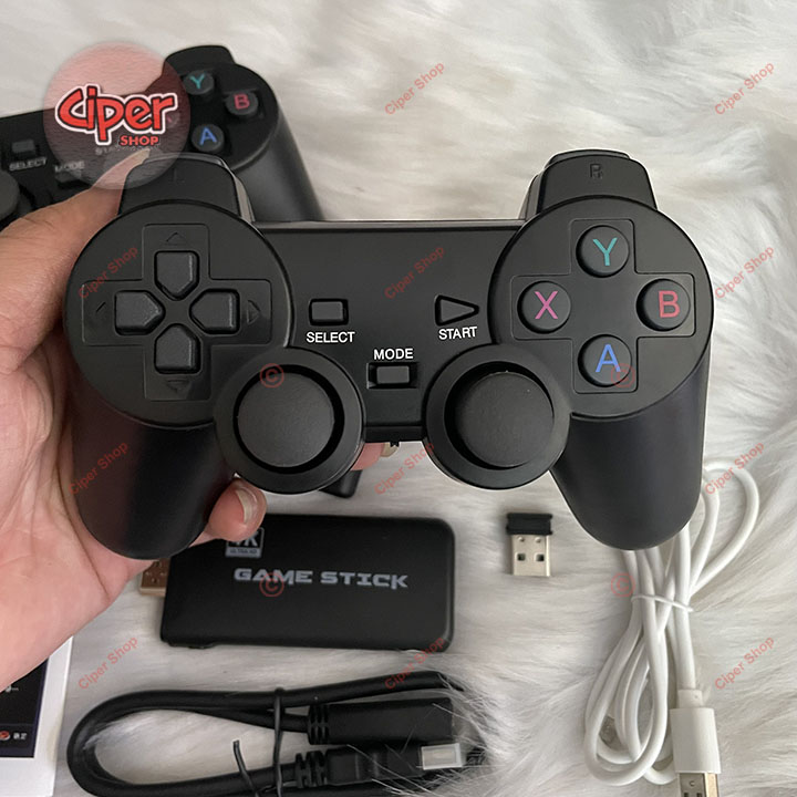 Bộ Game Stick 4K HDMI - Máy Chơi Game Điện Tử 4 Nút Cầm Tay Không Dây HDMI PS3000 + Hơn 3500 game