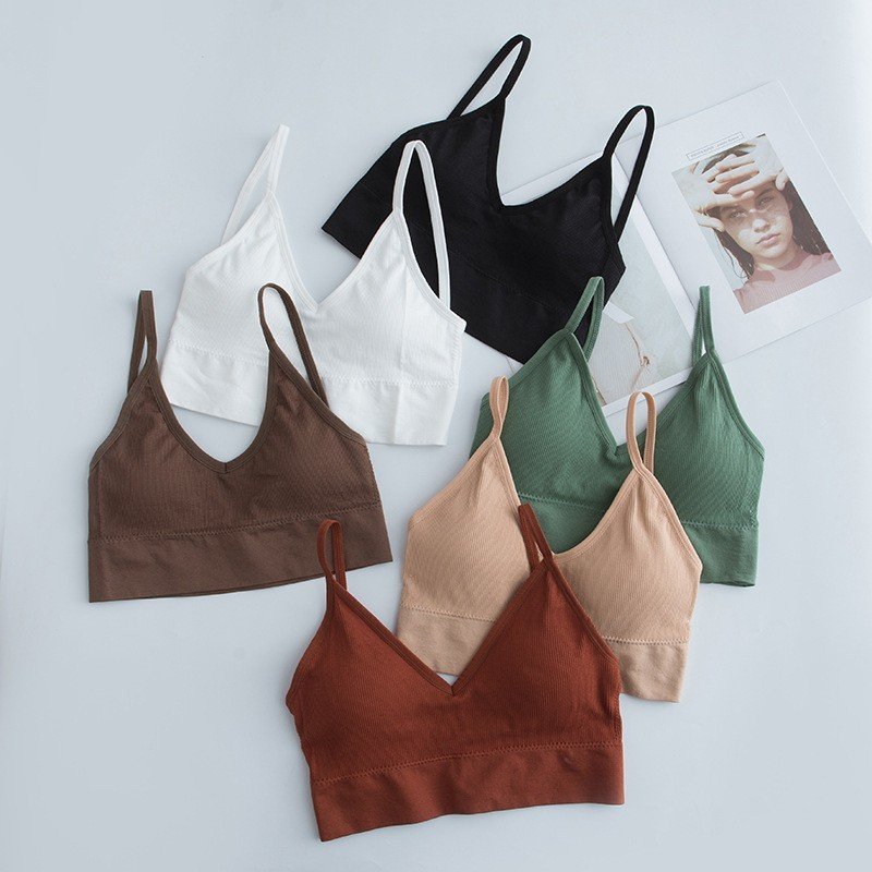 Áo bra chữ U Cotton THUN GÂN Mềm Mại, mút nâng ngực dày đẹp, Không Gọng Cao Cấp hàng xuất Nhật