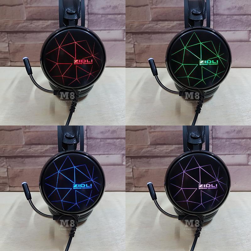 Tai nghe Gaming ZIDLI ZH12S (Sound 7.1, Led Rainbow) - Leng Mic - Tai nghe phòng Game cực hay - Hàng Chính Hãng