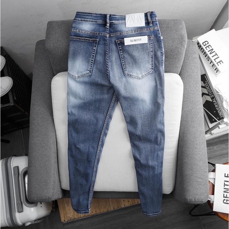 Quần jean nam slimfit cơ bản ống đứng jean cao cấp
