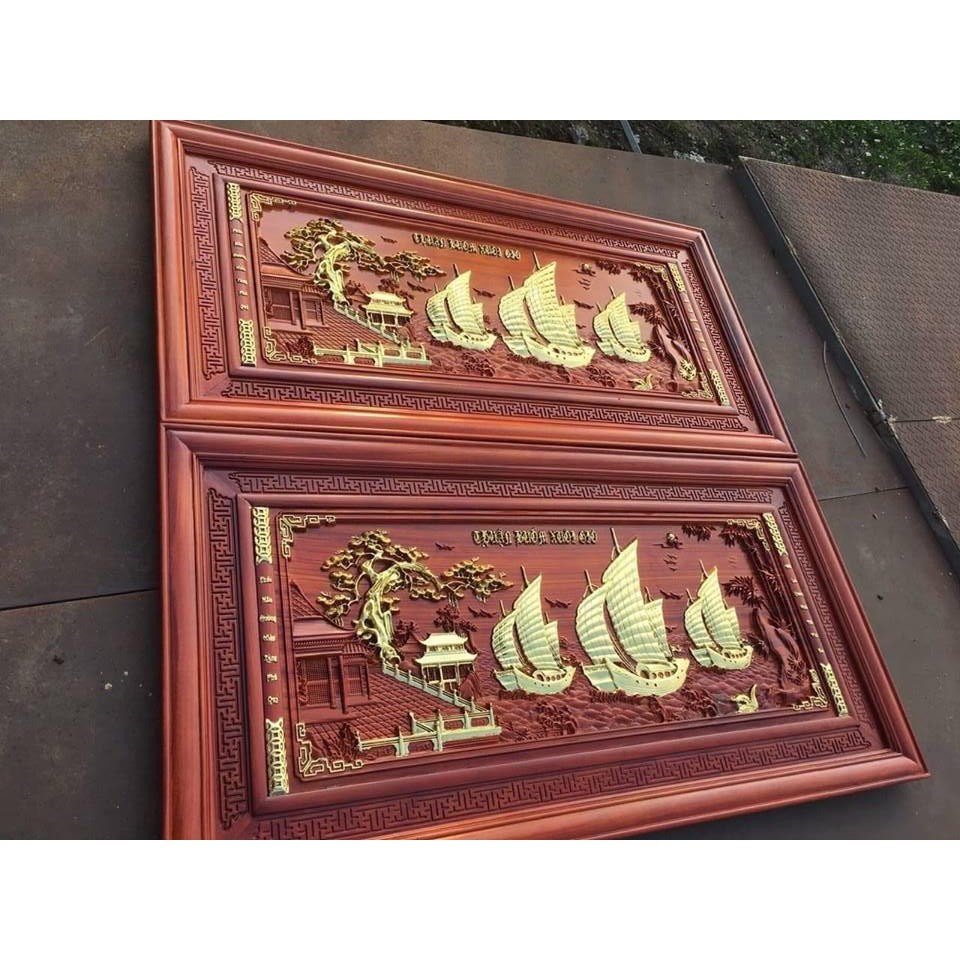 Tranh gỗ thuận buồm xuôi gió 67 x 127 cm