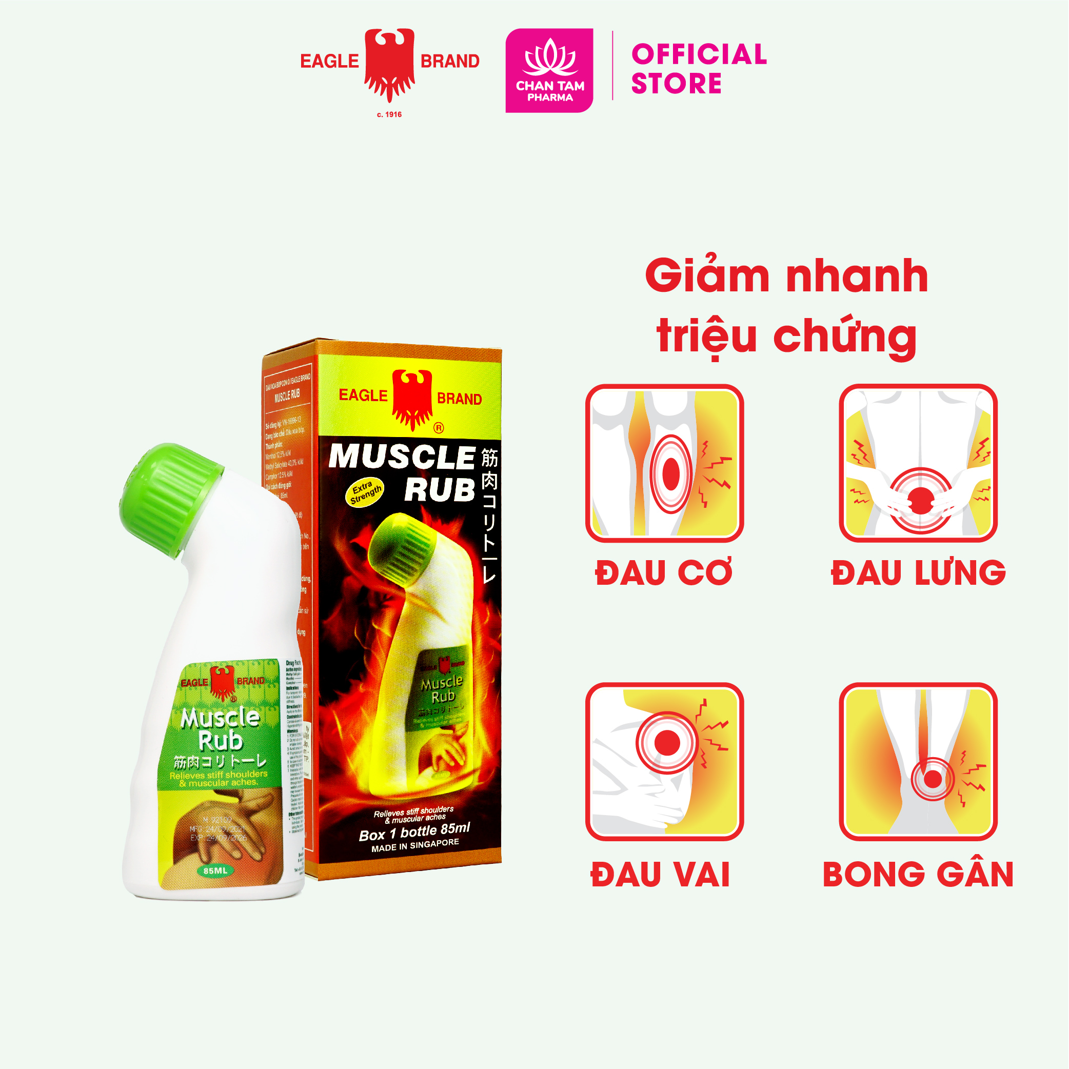 Dầu Nóng Xoa Bóp Con Ó - Muscle Rub 85ml