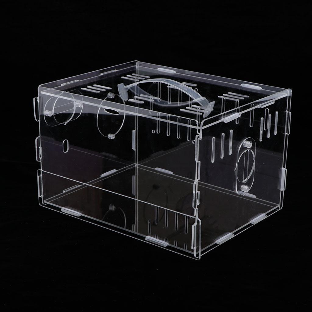 Hamster Cage Acrylic Portable Villa Cage Small Pet House Nest single layer