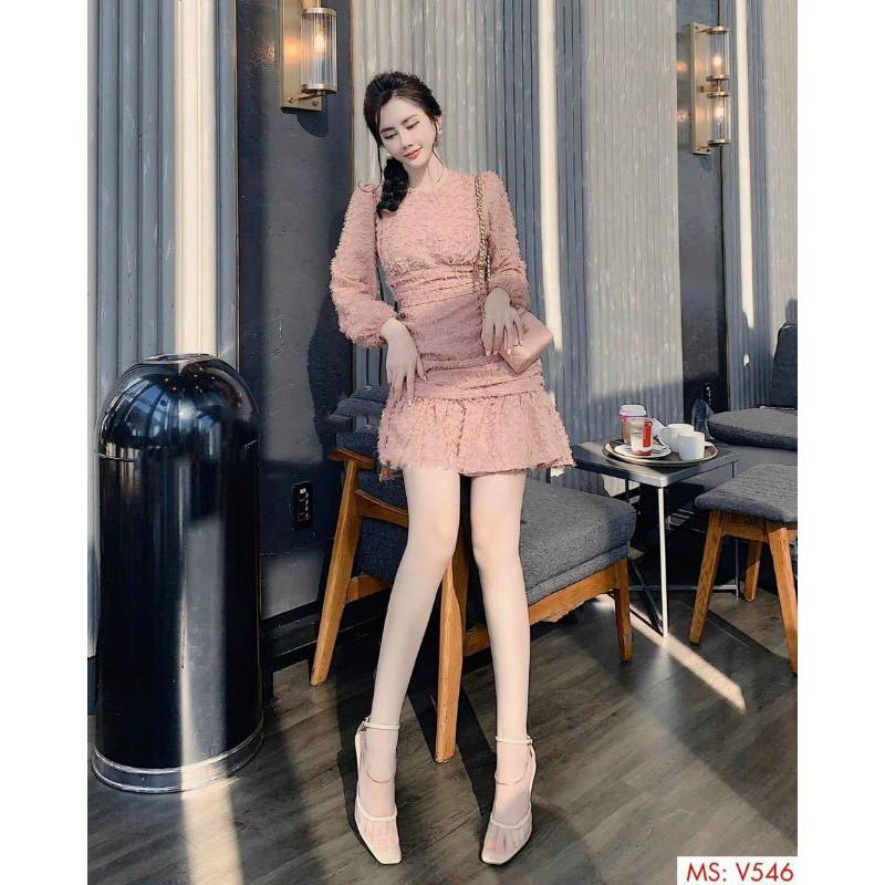 Đầm ôm đuôi cá dài tay