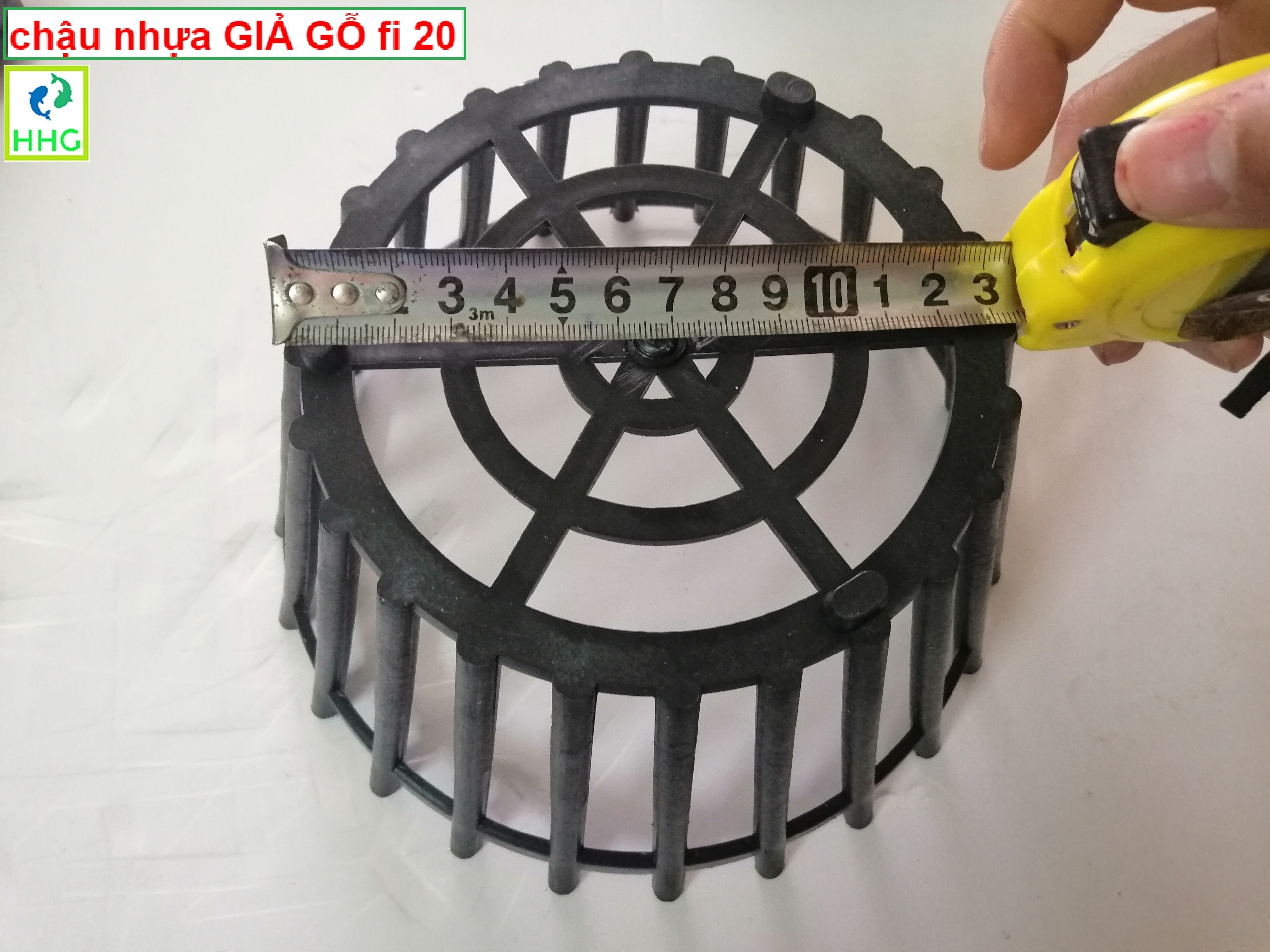 20 CHẬU NHỰA GIẢ GỖ FI 20 -NSX Bình Thuận Plastic!- VÀ 20 MÓC INOX 80CM TREO CHẬU SIÊU BỀN!!!
