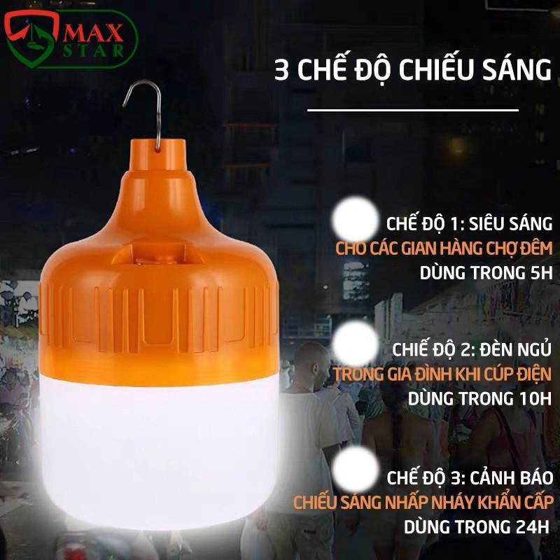 Bóng đèn led sạc tích điện sử dụng 6 đến 8 giờ công tắc 3 chế độ sáng