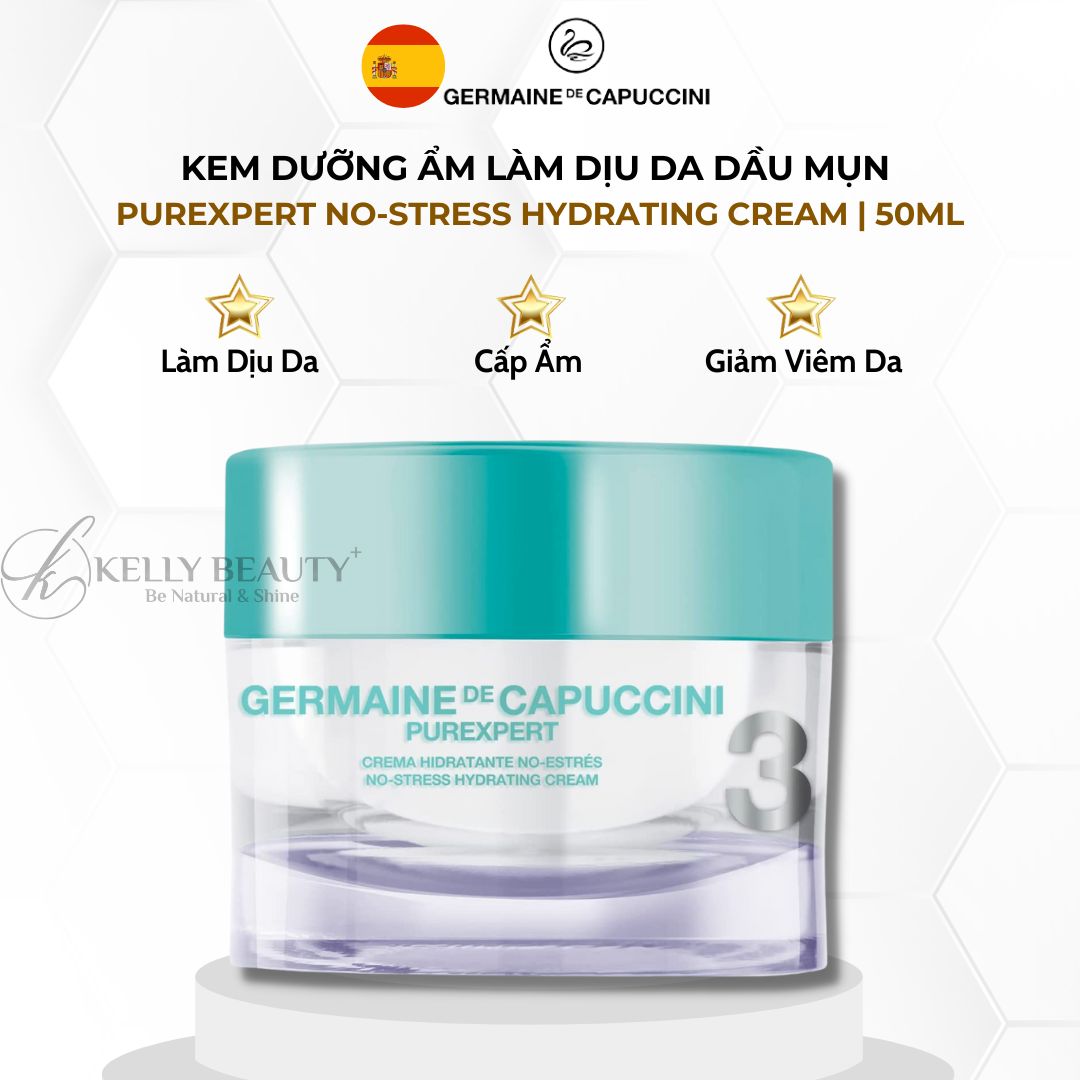 Kem Cấp Ẩm Làm Dịu Da Dầu Mụn Germaine PUREXPERT No-Stress Hydrating Cream | Kelly Beauty