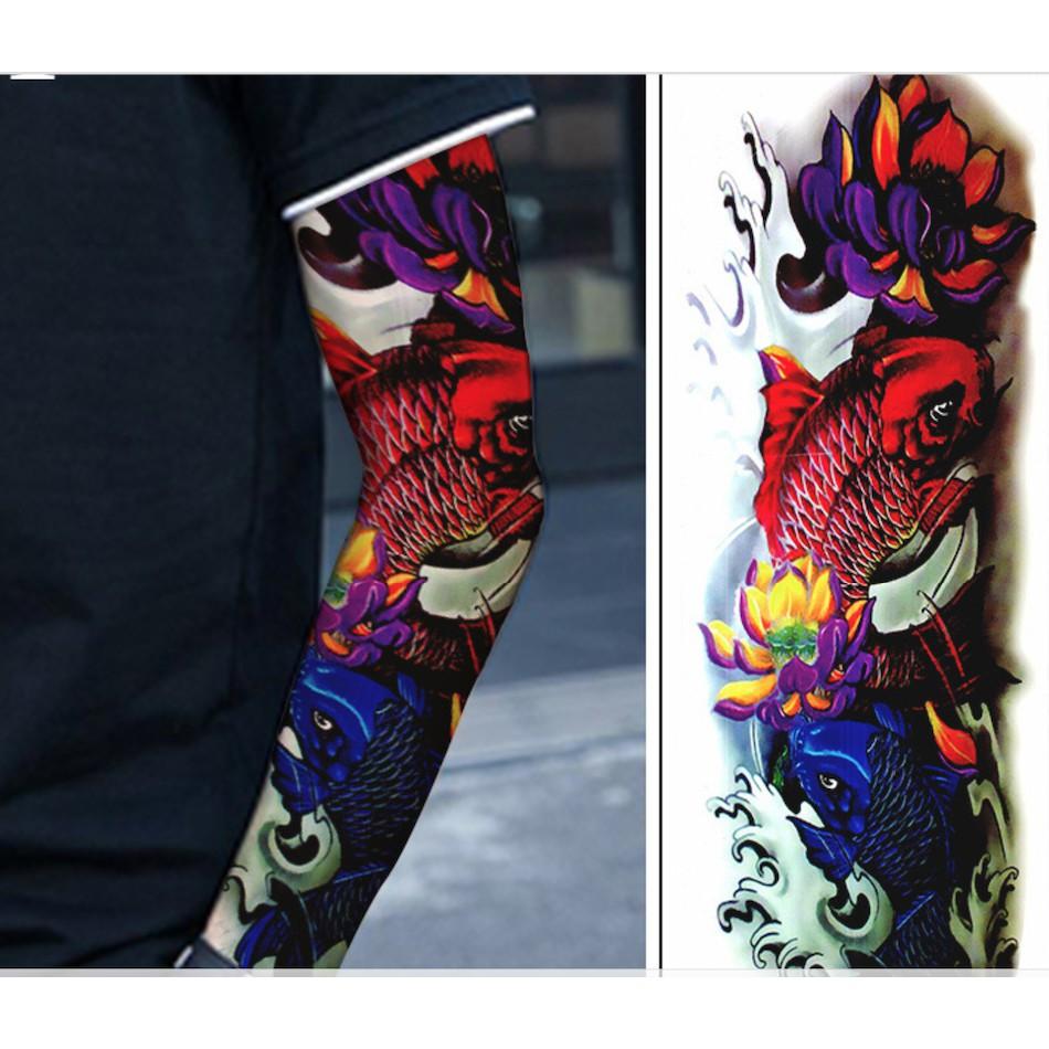 Hình xăm dán kín tay màu cao cấp 17x48cm