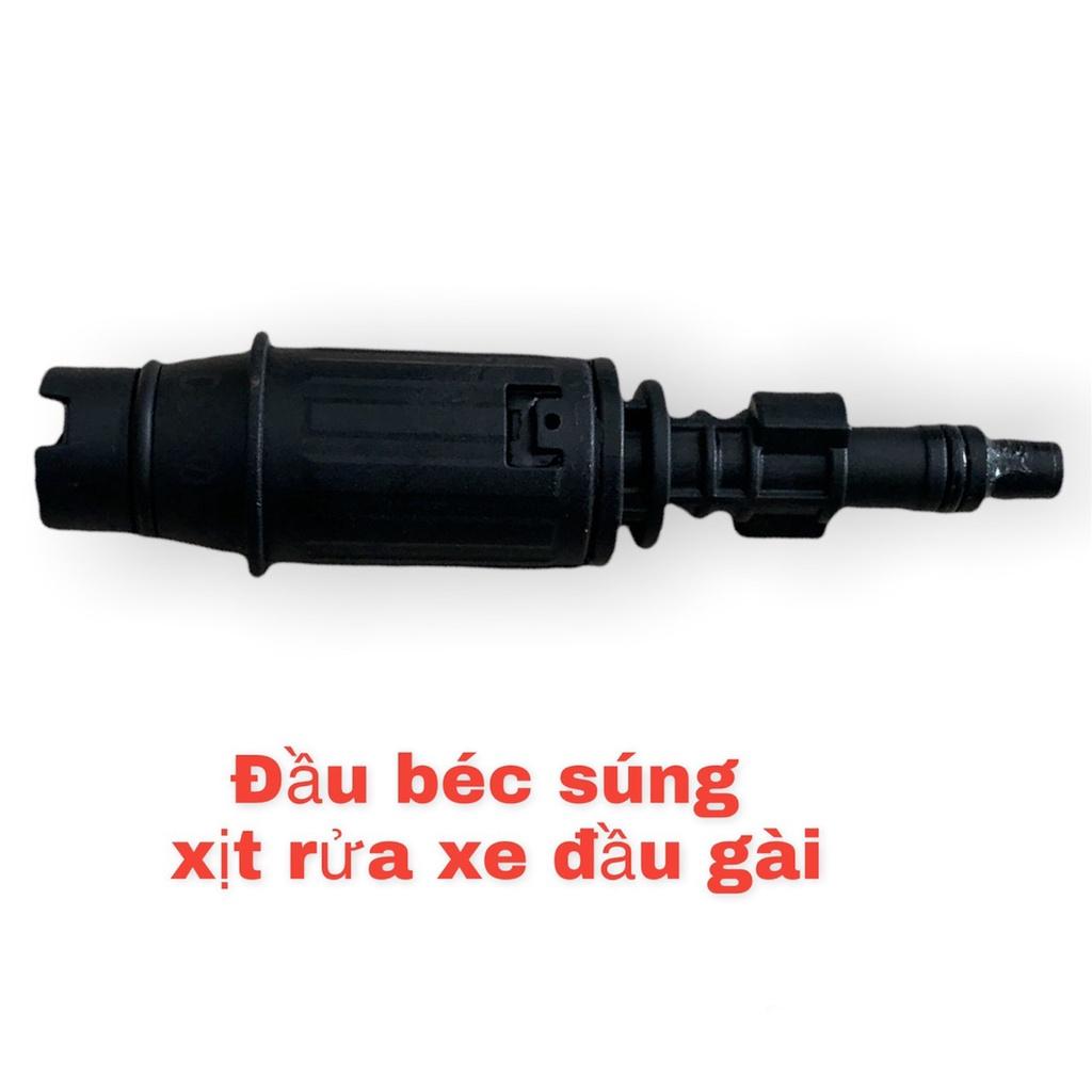 Đầu béc súng xịt rửa xe áp lực cao,đầu nối ren nhựa đặc ren gài,gắn bình tạo bọt tuyết 0.5L,DAUSUNG3