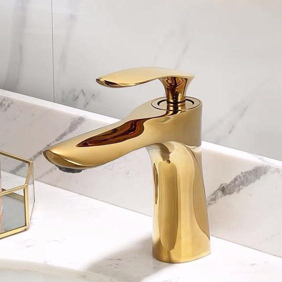 VÒI LAVABO THÂN CAO 20CM MẠ MÀU VÀNG