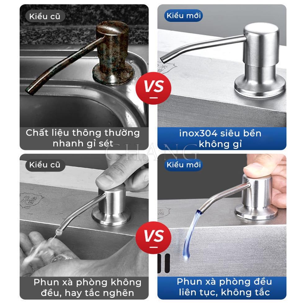 Bộ Đầu Bơm Hút Dầu Rửa Bát, Vòi Hút Xà Bông Nước Rửa Chén Tiện Lợi Có Ống silicon Dài 1.2 Mét