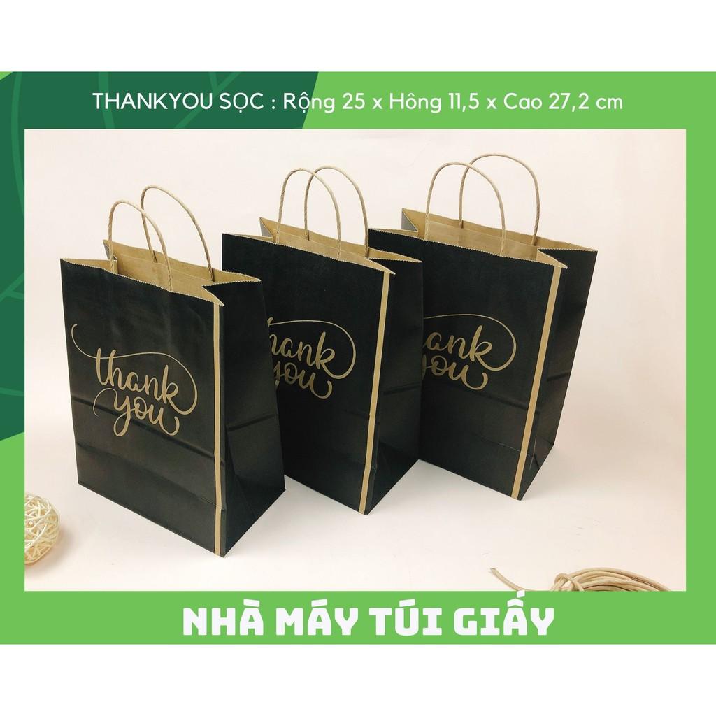 Túi giấy ThankYou màu đen có quai (ảnh thật shop tự chụp)