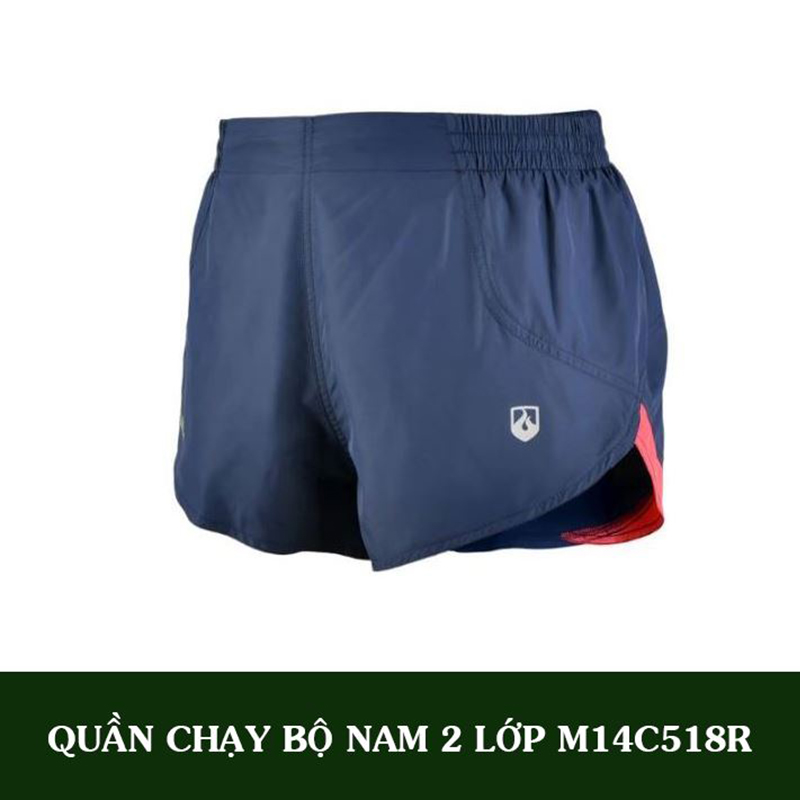 Quần Chạy Bộ Nam 2 Lớp Túi Hậu M14C518R