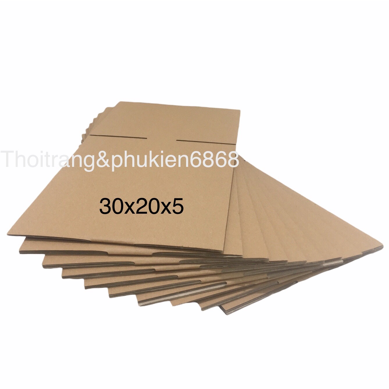 30x20x5 Combo 10 hộp carton đóng hàng cỡ vừa size 30*20*5