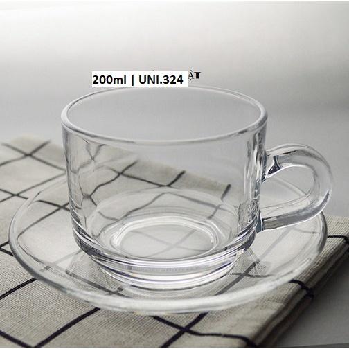 Tách Thủy Tinh Union Stack Tea Cup 200ml | UNI.324 , Nhập Khẩu Thái Lan