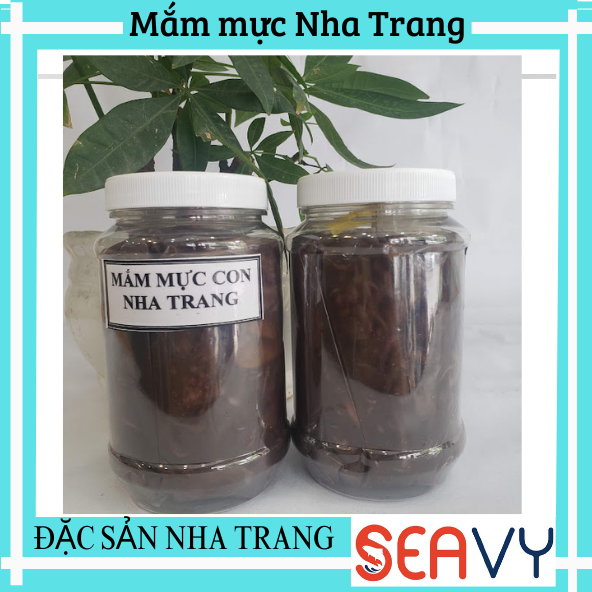 Đặc Sản Nha Trang - Mắm Mực Nha Trang Nguyên Con Hương Vị Tuyệt Vời , Seavy Hộp 500G