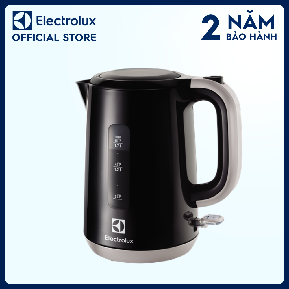 Bình đun nước siêu tốc Electrolux 1.7L EasySense EEK3505, 3 chế độ tự ngắt điện an toàn [Hàng chính hãng]