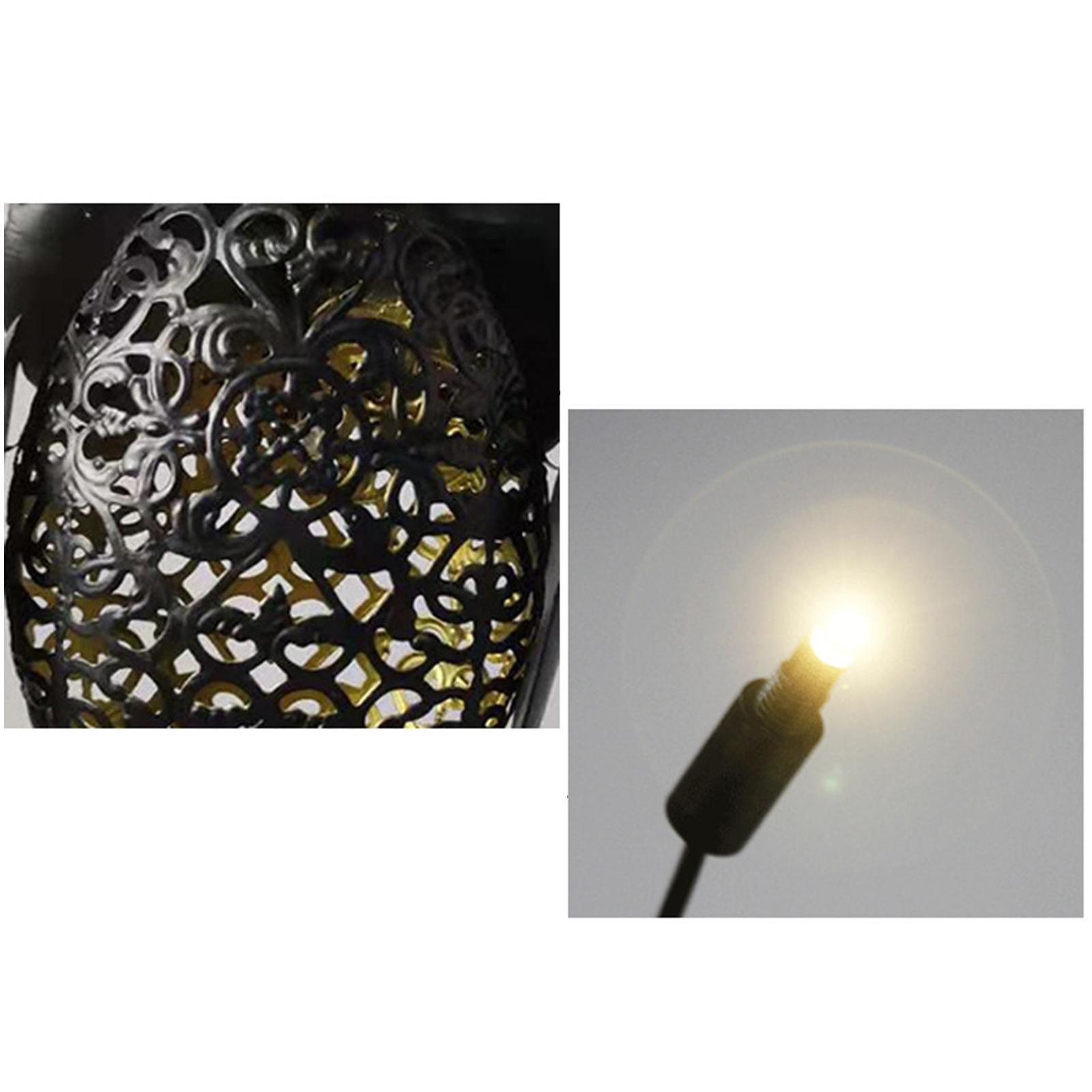 Solar Powered Lantern Hanging Garden Outdoor Lights Metal Lamp Decorative