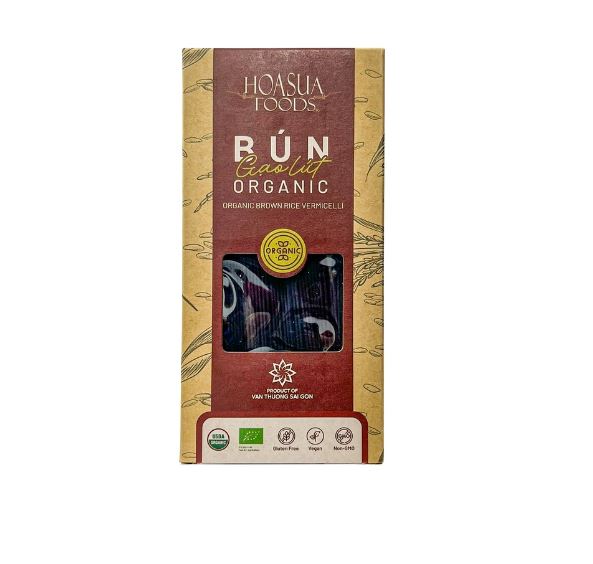 Bún gạo lứt hữu cơ Hoa Sữa  FOODS 250g - dai, ngon, dinh dưỡng cho người ăn kiêng, ăn chay, eatclean