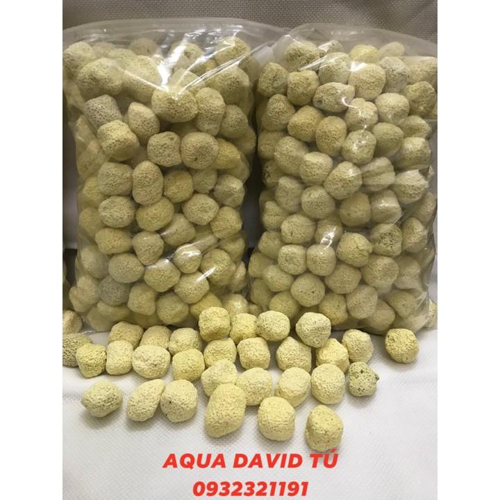 Sứ viên vàng tròn lọc nước cho bể cá cảnh