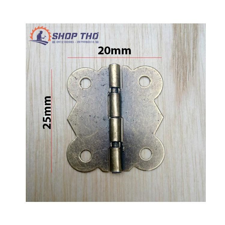 Bản lề giả cổ D018 chuyên lắp hộp gỗ từ 2cm đến 4cm (set 10 cái cho từng mã)