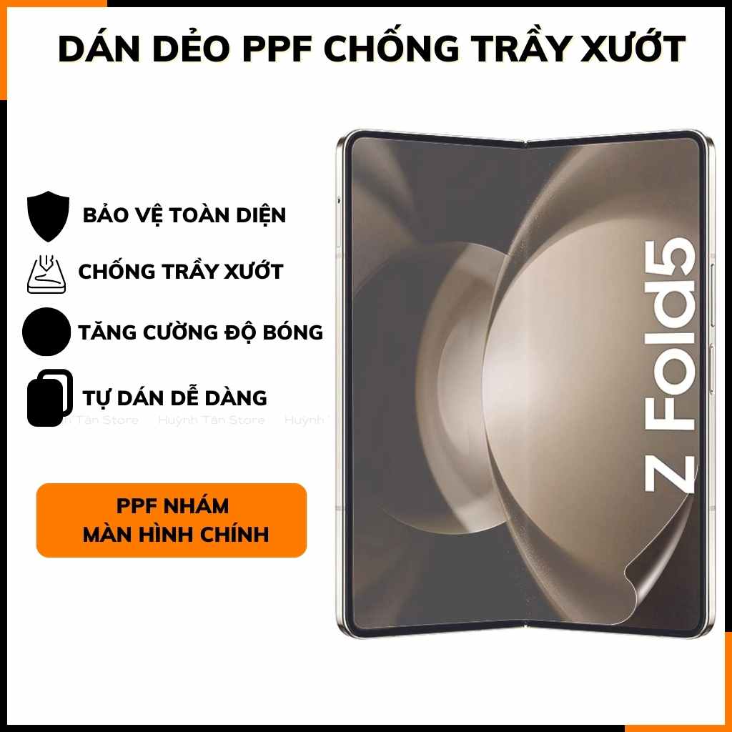 Dán màn hình z fold 5 dẻo PPF trong suốt hoặc nhám bảo vệ màn hình mua 1 tặng 1 huỳnh tân store