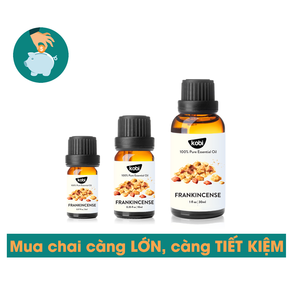 Tinh Dầu Hương Trầm Kobi Frankincense Essential Oil Giúp Giảm Lo Âu, Tái Tạo Da, Kích Thích Tiêu Hóa - 5ml