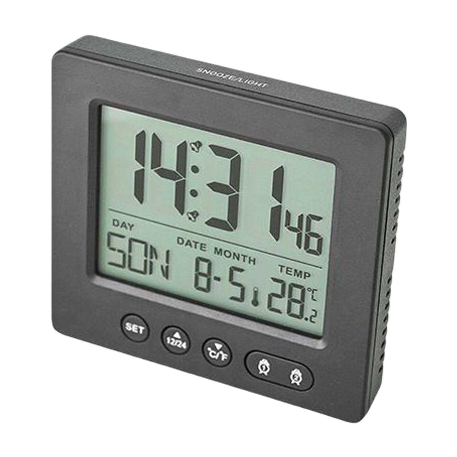 Digital Clock LCD Time Week Date Temperature Display for Living Room Home