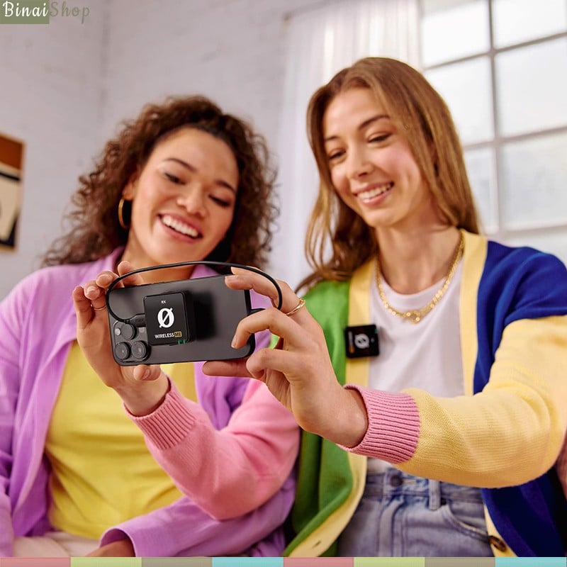 Rode Wireless ME - Micro Cài Áo Không Dây 2.4GHz, Tương Thích Nhiều Thiết Bị Cho Podcast, Quay Tiktok, Phỏng Vấn - Hàng chính hãng