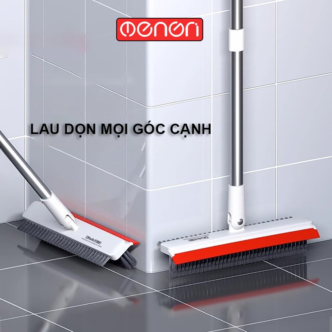 Cây Chà Sàn Nhà Tắm Đa Năng 3 trong 1, Bộ chổi Cọ Sàn Toilet và Gạt Nước – OK01