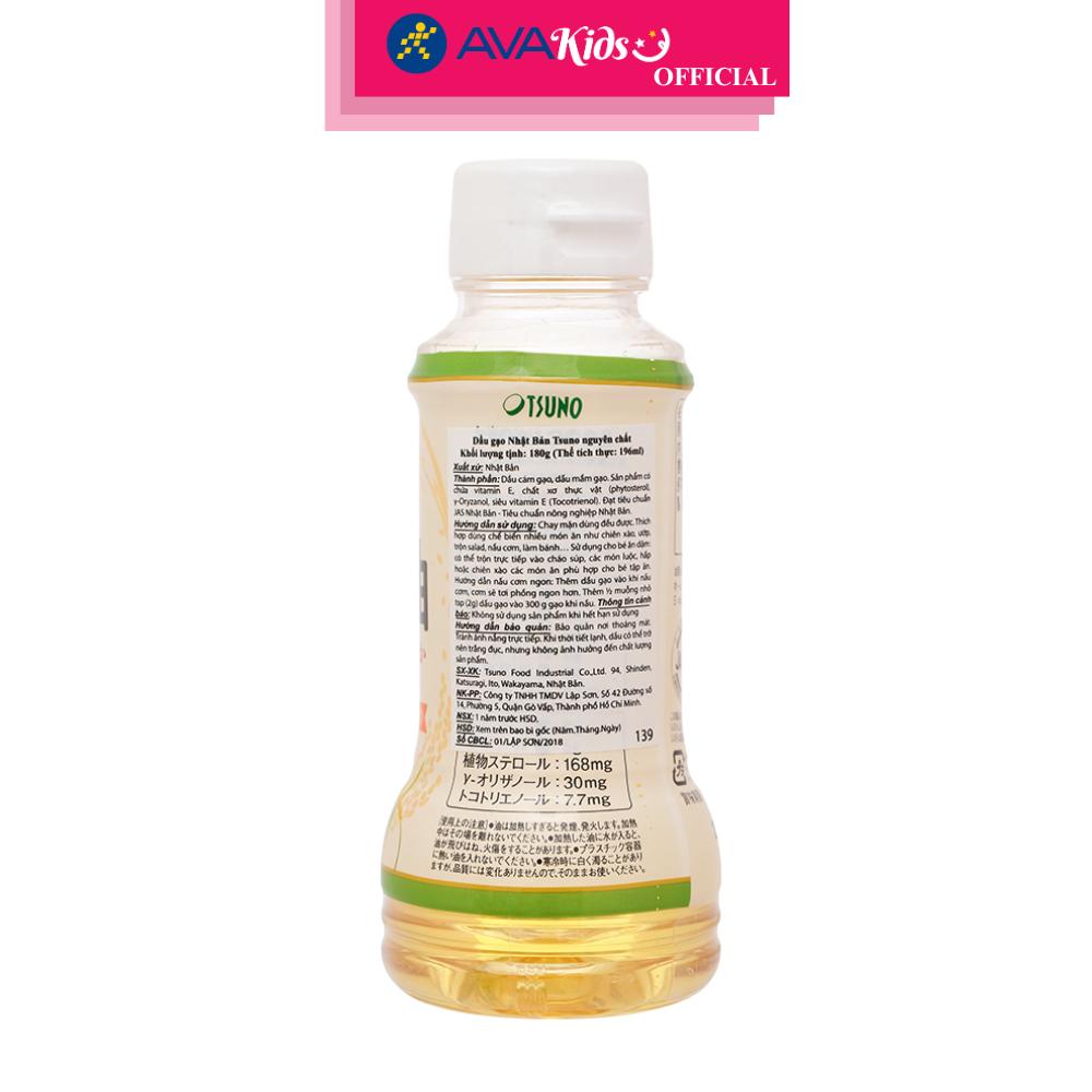 Dầu gạo Tsuno ăn dặm cho bé chai 180g (từ 6 tháng) - Hàng Chính Hãng