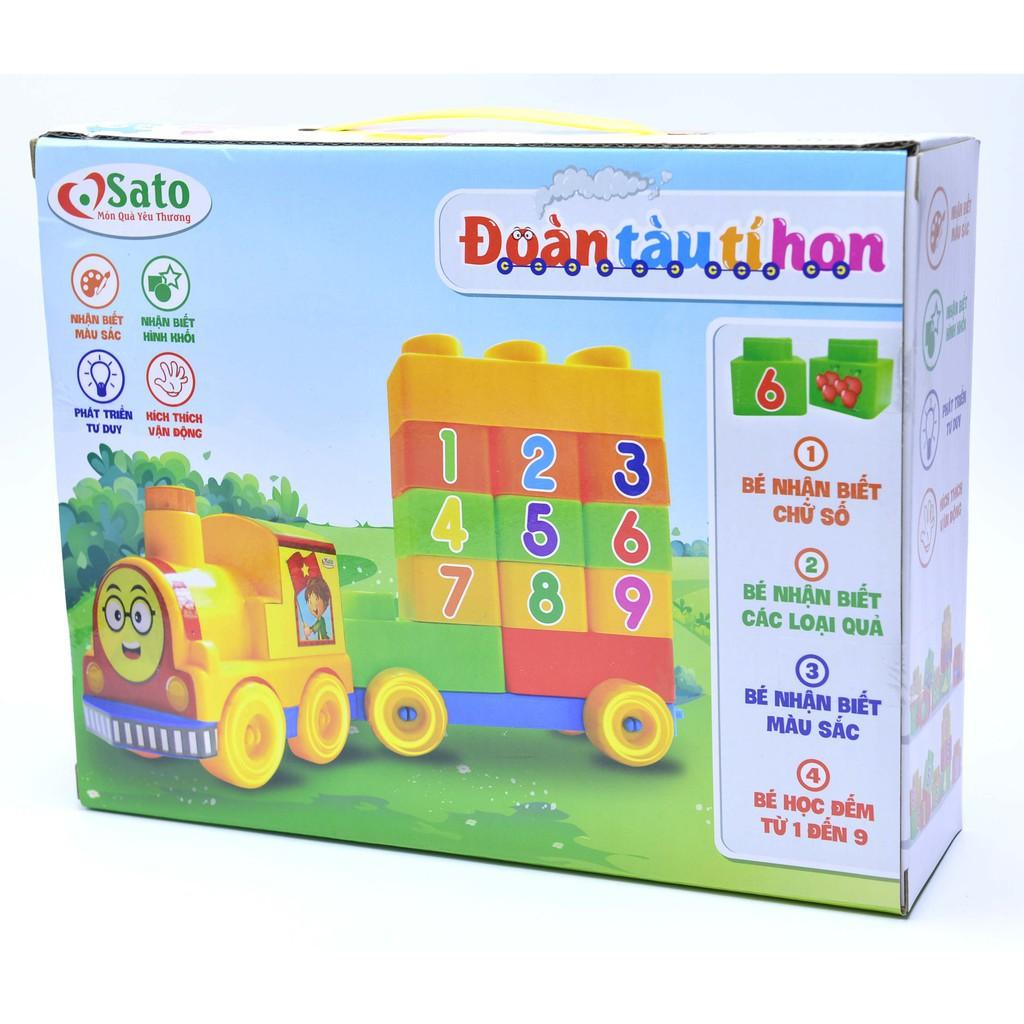 ĐỒ CHƠI XẾP HÌNH SÁNG TẠO - ĐOÀN TÀU TÍ HON HÀNG VIỆT NAM AN TOÀN TUYỆT ĐỐI