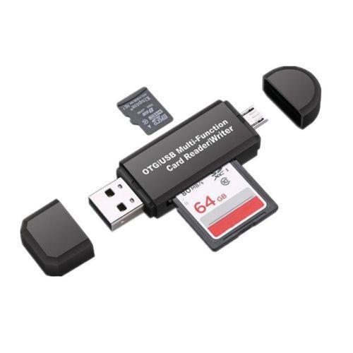 2Pcs Micro Usb Otg To Usb 2.0 Adapter Sd Card Reader