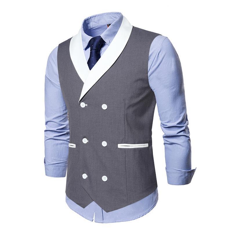 Gile Hàn Quốc,Áo Gile nam cổ vest thiết kế sang trọng lịch lãm, có đai sau lưng cách điệu trẻ trung tôn dáng Mã H66