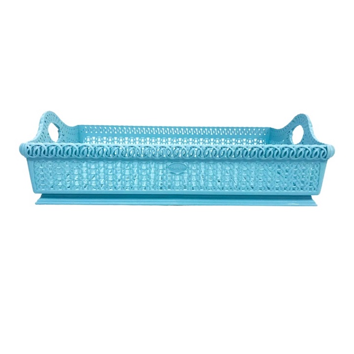 Rổ chữ nhật đa năng có quai xách kích thước lớn 41x31x12 cm
