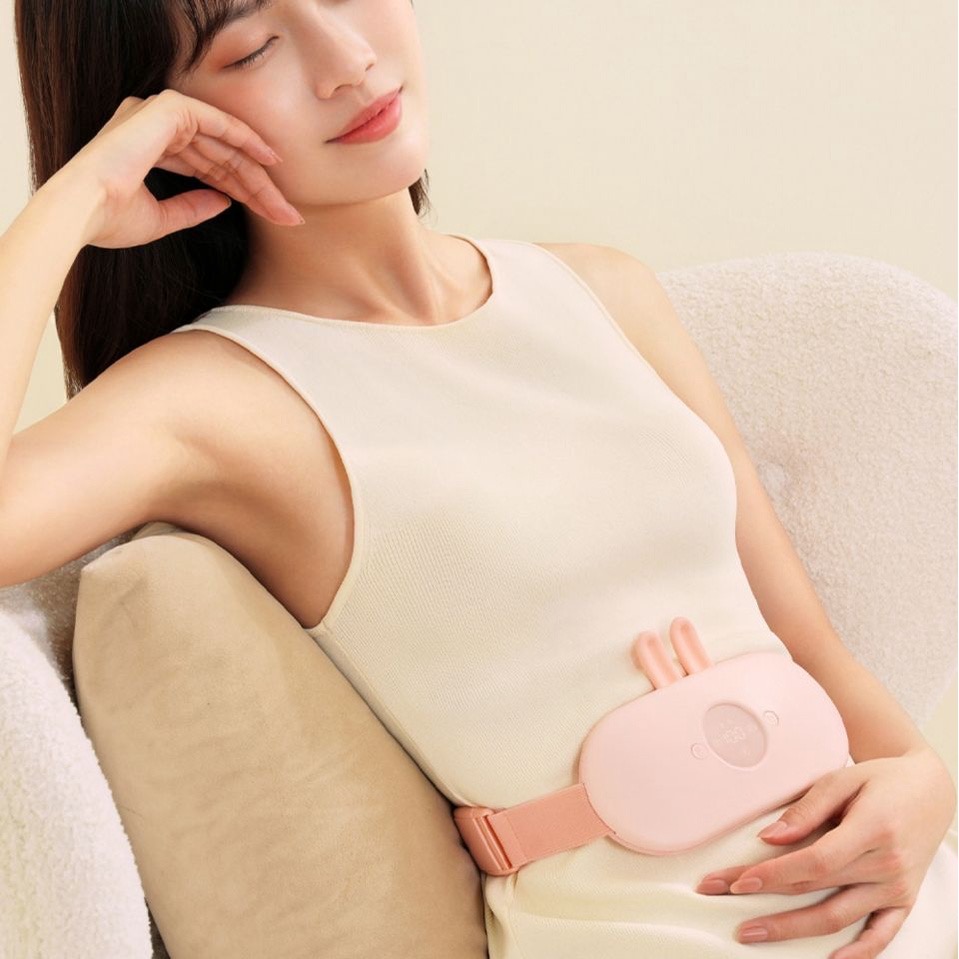 Máy massage bụng kinh, máy chườm bụng kinh, bản cao cấp kèm hộp quà, 3 mức nhiệt 5 chế độ rung giảm đau bụng kinh