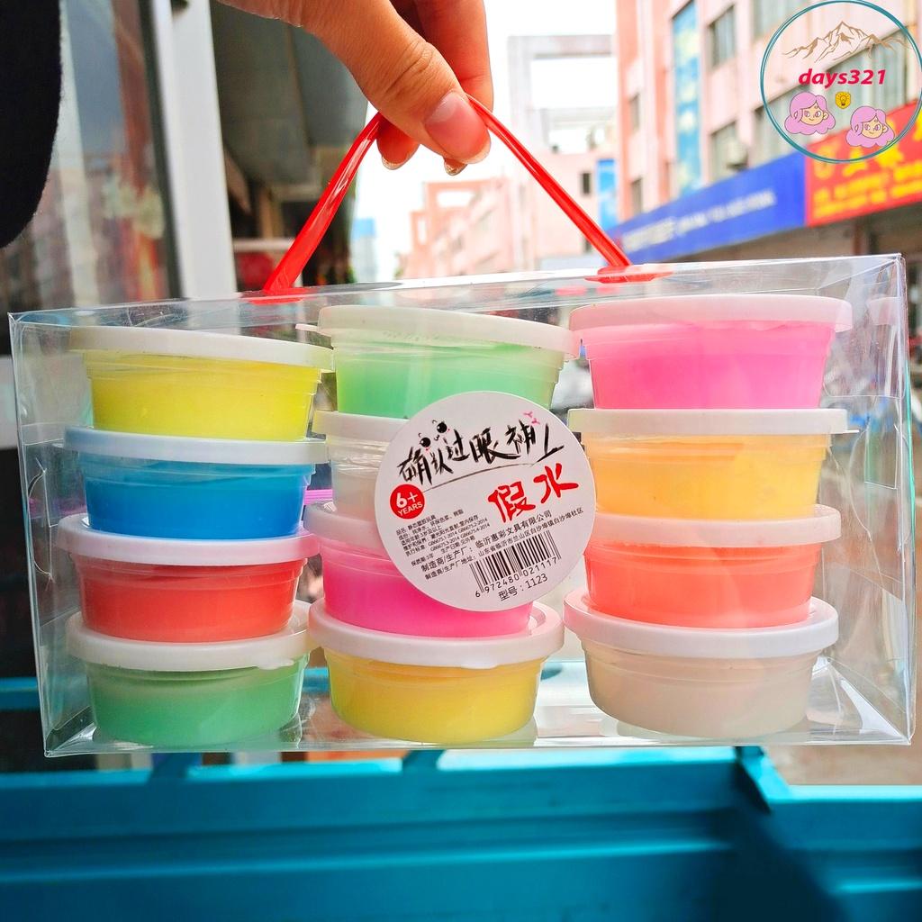 Bộ đồ chơi cho bé Combo 12 hũ slam slime nhiều màu