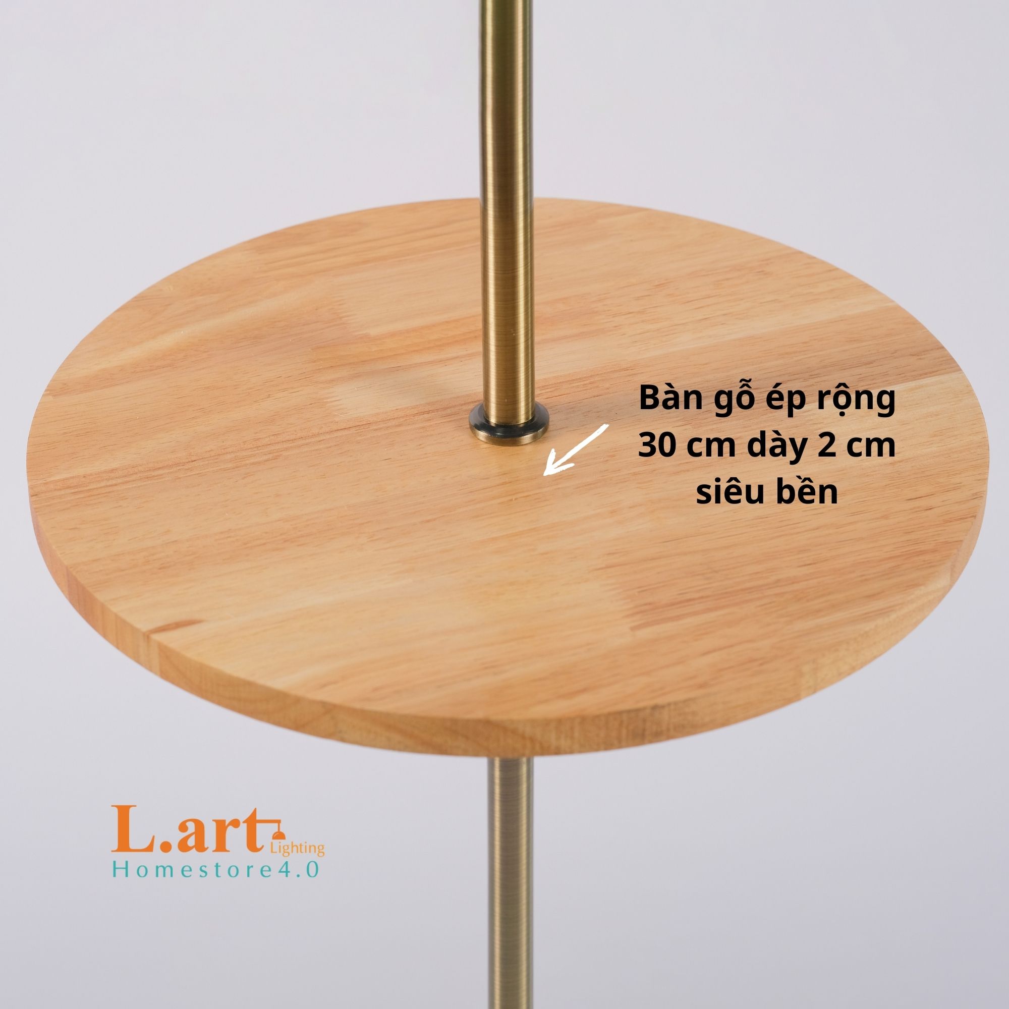 Đèn cây đứng kèm bàn có dây rút phong cách Châu Âu kèm bàn gỗ sang trọng DCLA007