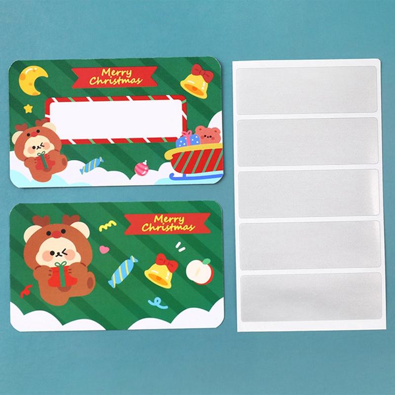 Tmdbyx Thẻ Cào Móng Tay Họa Tiết Hoạt Hình Giáng Sinh Cho Trẻ Em