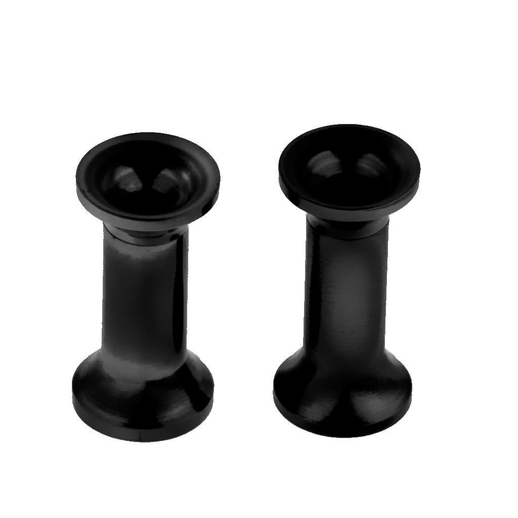 Black Stainless Steel Ear  Tunnels  Screw Expander Ear Gauges