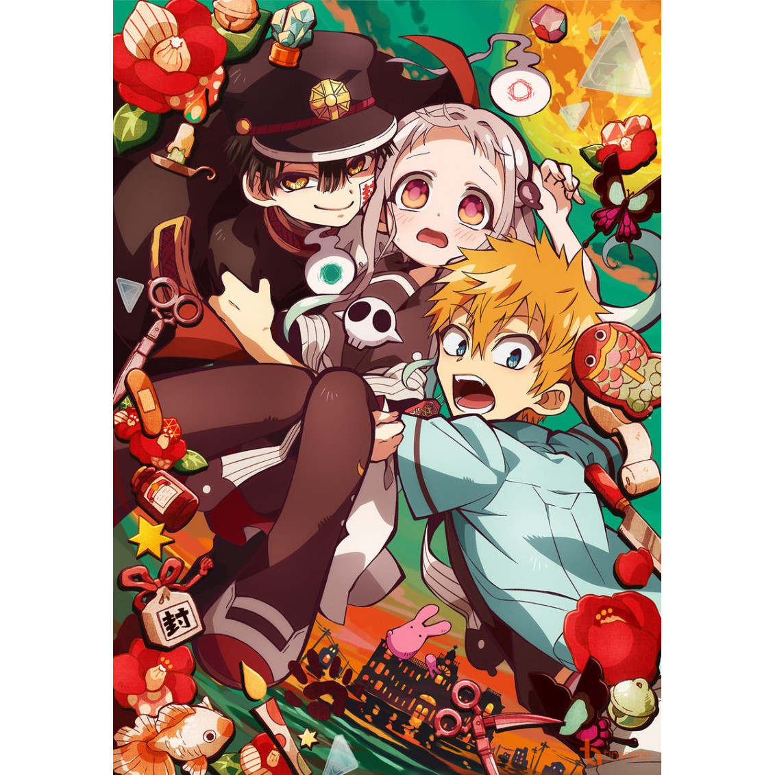 Tranh Poster  Jibaku Shounen Hanako-kun  A4 combo 3 tấm khác nhau