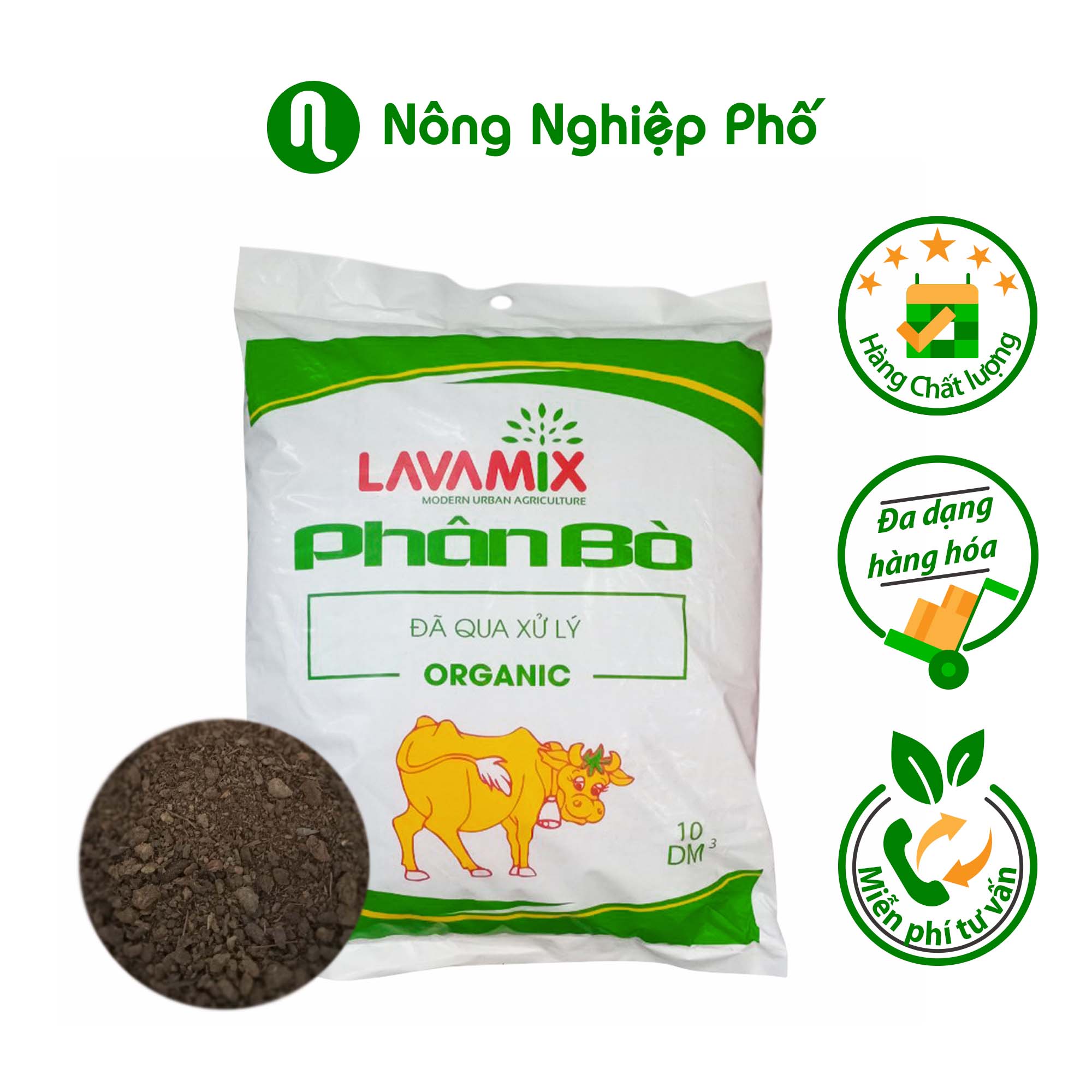 Phan bò đã qua xử lý Lavamix